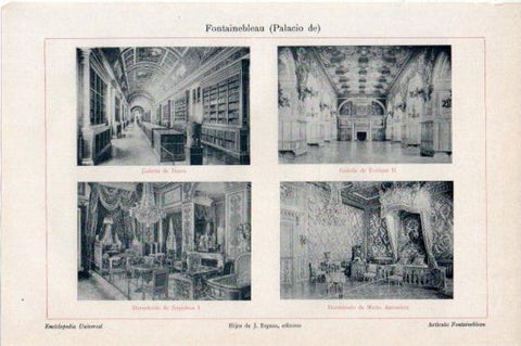 LAMINA V45878: Galerias y dormitorios del Palacio de Fontainebleau