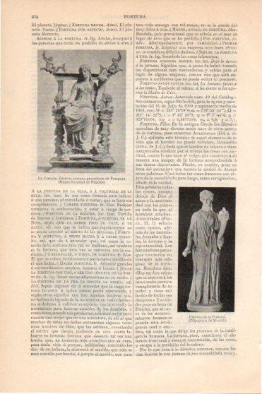 LAMINA V45906: La Fortuna estatua romana de Pompeya