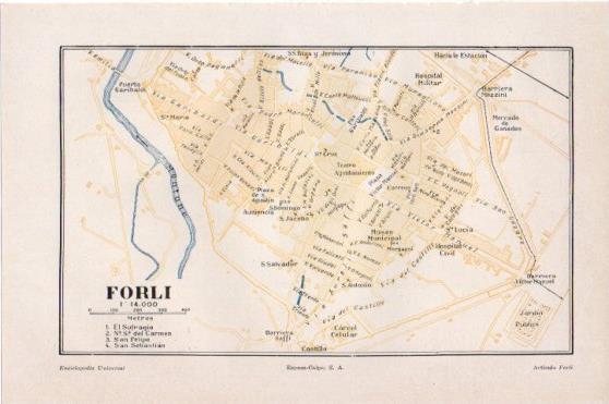LAMINA V45910: Plano de Forli, Italia