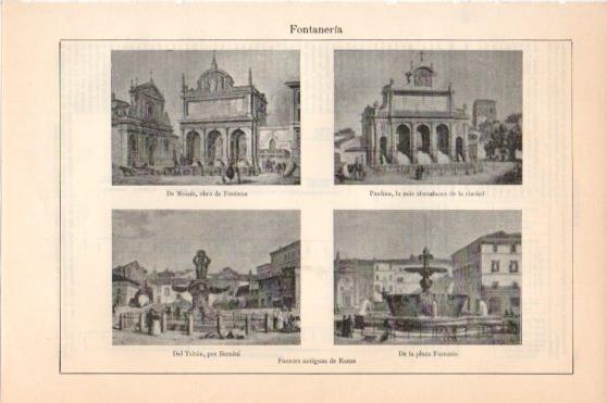 LAMINA V45879: Fuentes antiguas de Roma