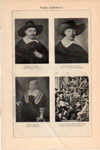 LAMINA V45883: Retratos por Flinck