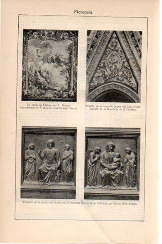 LAMINA V45889: Fronton y plafones de la Catedral de Florencia