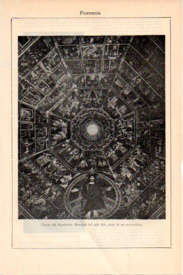 LAMINA V45890: Cupula del Baptisterio, Catedral de Florencia