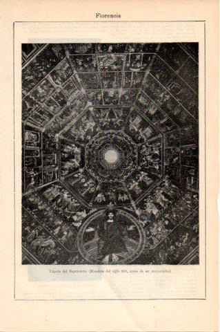 LAMINA V45890: Cupula del Baptisterio, Catedral de Florencia