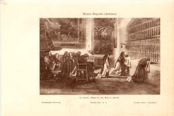 LAMINA V46096: La oracion por Antonio Muñoz Degrain