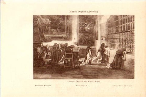 LAMINA V46096: La oracion por Antonio Muñoz Degrain