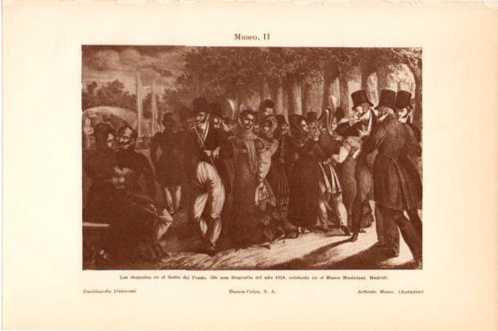LAMINA V46102: Los elegantes en el Salon del Prado