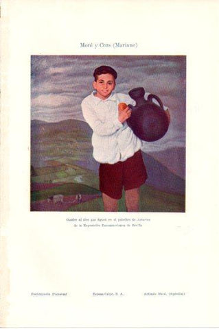 LAMINA V46083: Oleo de la Exposicion de Sevilla por Mariano More y Cors
