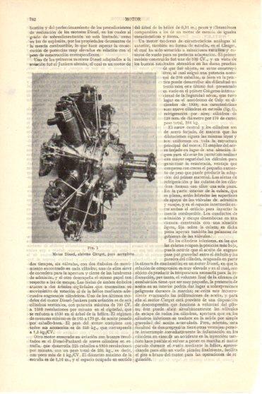 LAMINA V46087: Motor diesel para aeroplano sistema Clerget