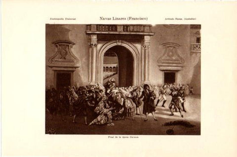 LAMINA V46110: Final de la opera Carmen por Navas Linares
