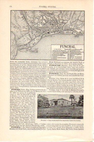 LAMINA V46142: Plano de Funchal, Portugal