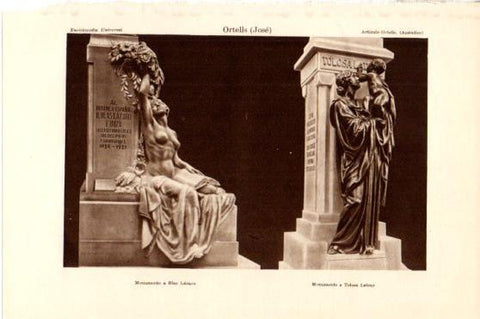 LAMINA V46127: Monumento a Blas Lazaro y Tolosa Latour por Jose Ortells
