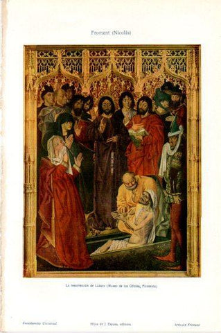 LAMINA V46021: La resurreccion de Lazaro por N. Froment