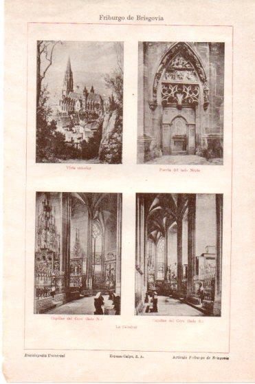 LAMINA V46014: La Catedral de Friburgo de Brisgovia