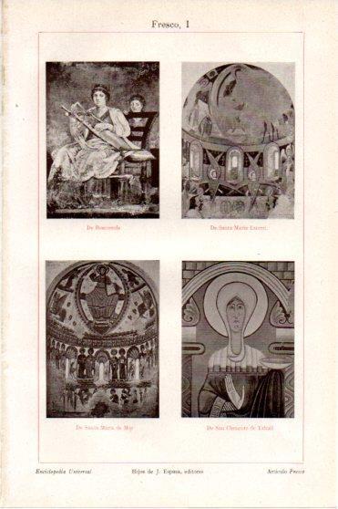 LAMINA V45995: Frescos de Boscoreale, Santa Maria de Mur y San Climent de Taull