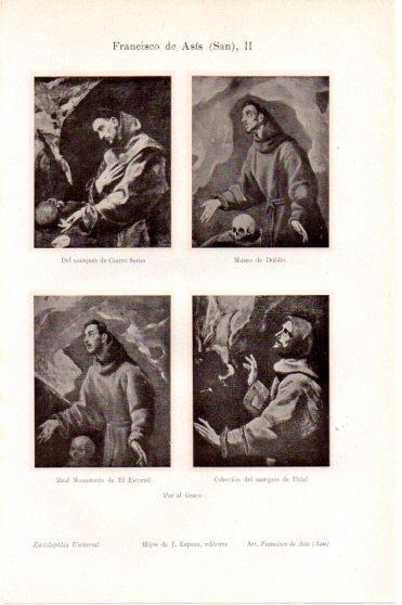 LAMINA V45998: San Francisco de Asis por el Greco