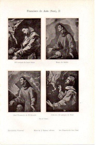 LAMINA V45998: San Francisco de Asis por el Greco
