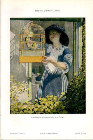 LAMINA V46010: La ventana abierta por F. Frieseke