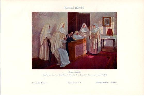 LAMINA V46056: Monjas cantando por Efrain Martinez