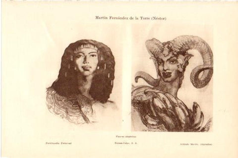 LAMINA V46058: Figuras alegoricas por N. Martin Fernandez de la Torre