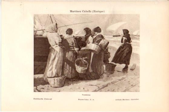 LAMINA V46053: Pescadoras por E. Martinez Cubells