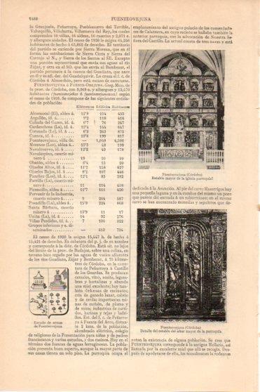 LAMINA V46040: Retablo de la iglesia de Fuenteovejuna, Cordoba