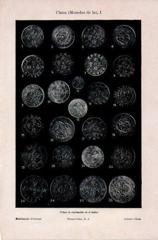 LAMINA V46814: Monedas varias de China