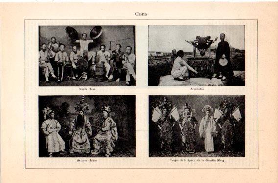 LAMINA V46811: Actores, acrobatas y trajes de la dinastia Ming China