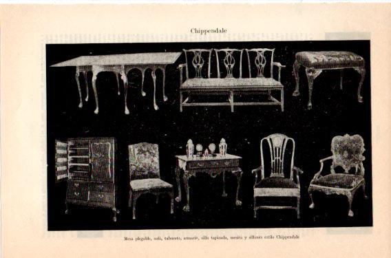 LAMINA V46844: Muebles estilo Chippendale