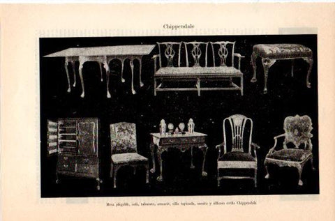 LAMINA V46844: Muebles estilo Chippendale
