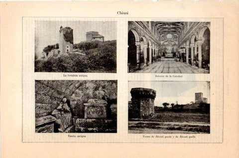 LAMINA V46841: Fortaleza, Catedral y Torres de Beccati en Chiusu