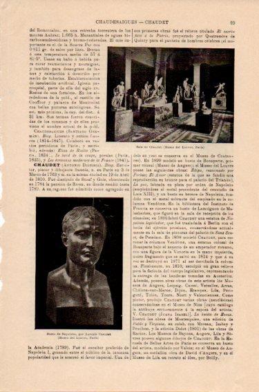 LAMINA V46750: Busto de Napoleon por Chaudet