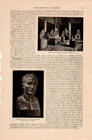 LAMINA V46750: Busto de Napoleon por Chaudet