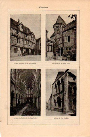 LAMINA V46744: Edificios en Chartres