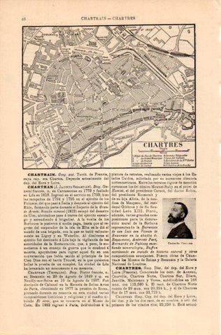 LAMINA V46733: Plano de Chartres, Francia