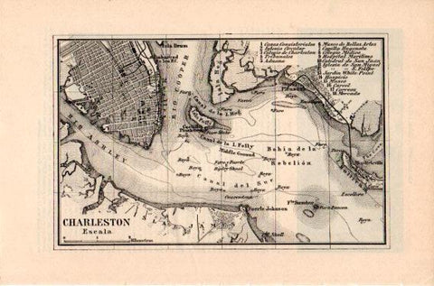 LAMINA V46727: Plano de Charleston, Estados Unidos