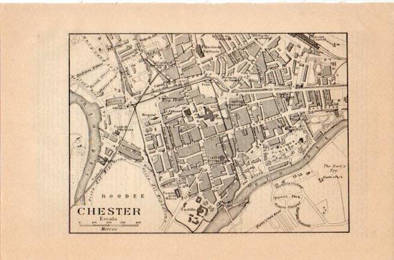 LAMINA V46775: Plano de Chester, Inglaterra