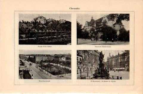 LAMINA V46769: Vistas varias de Chemnitz, Alemania
