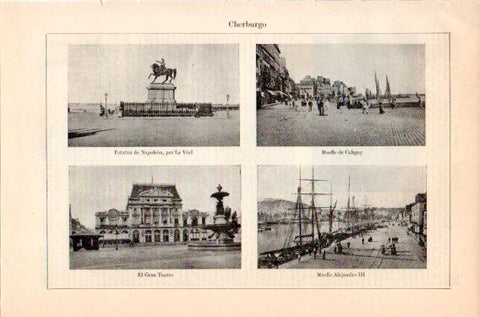 LAMINA V46764: Vistas de Cherburgo, Francia