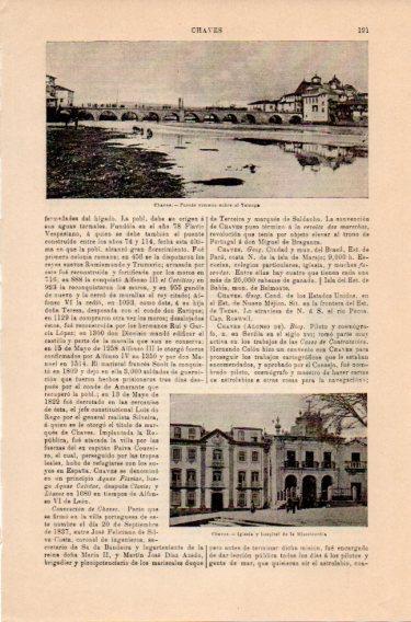LAMINA V46762: Iglesia, hospital y puente en Chaves