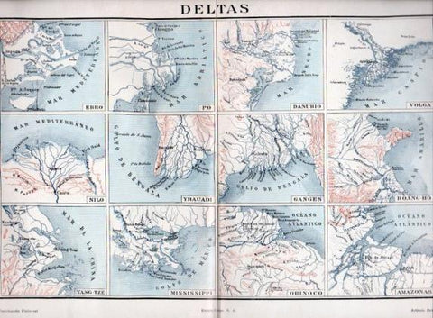 LAMINA V46951: Deltas de diversos rios del mundo
