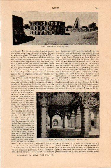 LAMINA V46948: Observatorio del raja Jey Sigh en Delhi