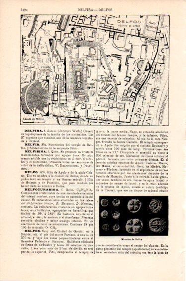 LAMINA V46941: Mapa del recinto de Apolo, Delfos
