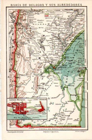 LAMINA V46939: Mapa de la Bahia de Delagoa y sus alrededores