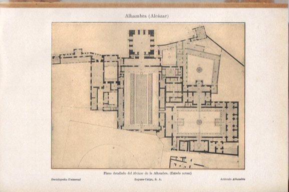 LAMINA V46986: Plano detallado del Alcazar de la Alhambra