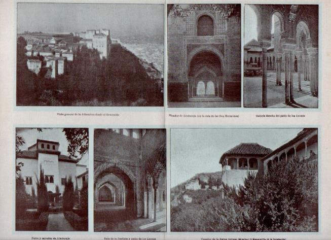 LAMINA V46984: Vistas varias de la Alhambra, Granada