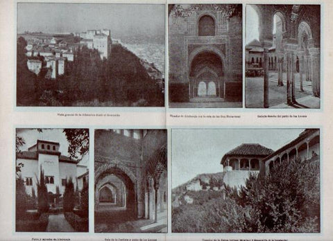 LAMINA V46984: Vistas varias de la Alhambra, Granada