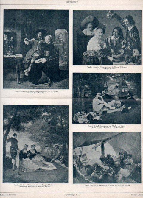 LAMINA V46980: Obras varias sobre el almuerzo
