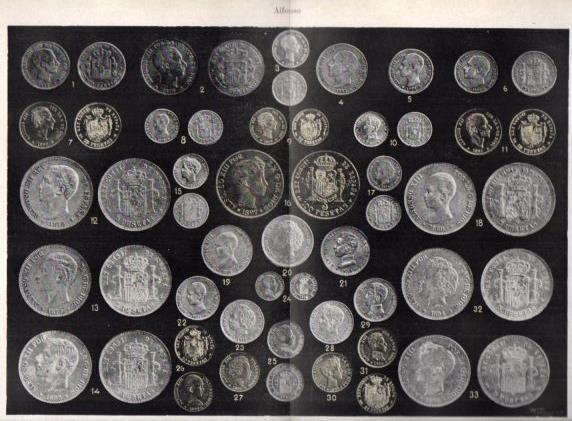 LAMINA V46956: Monedas de Alfonso XII