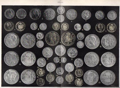 LAMINA V46956: Monedas de Alfonso XII